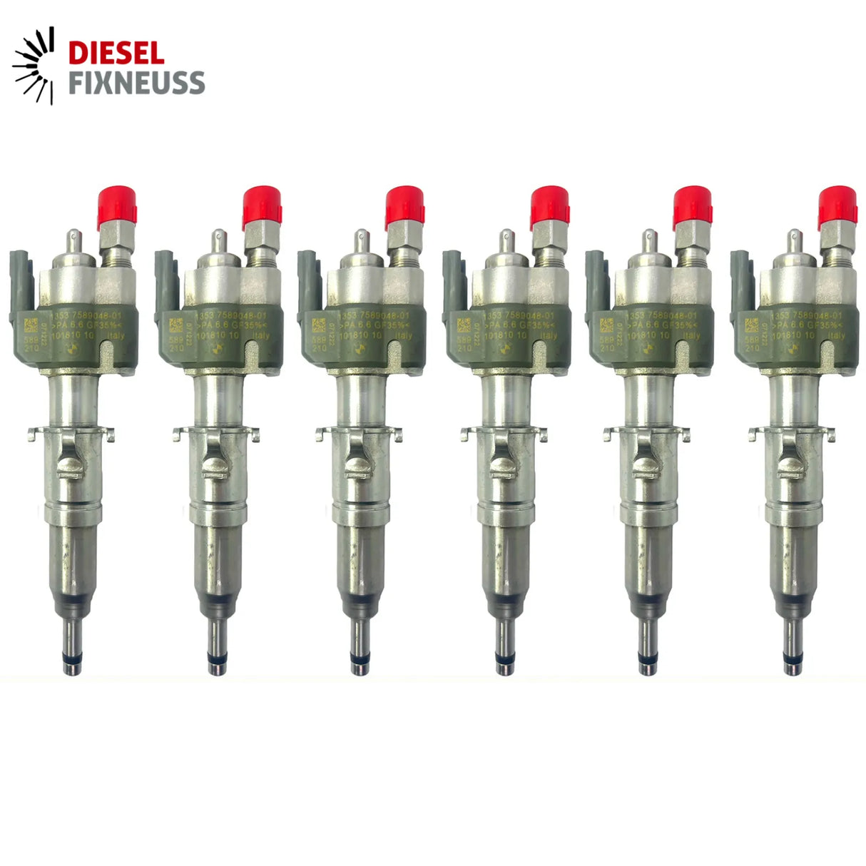 6x Fuel Injector BMW 1/3/5 Series | Part No: 13537589048-01/13537565138 Benzin | Compatible with N45/N43/N53 Engines | Includes Copper Ring, O-Ring, Test Report | 1-Year Unlimited Mileage Warranty