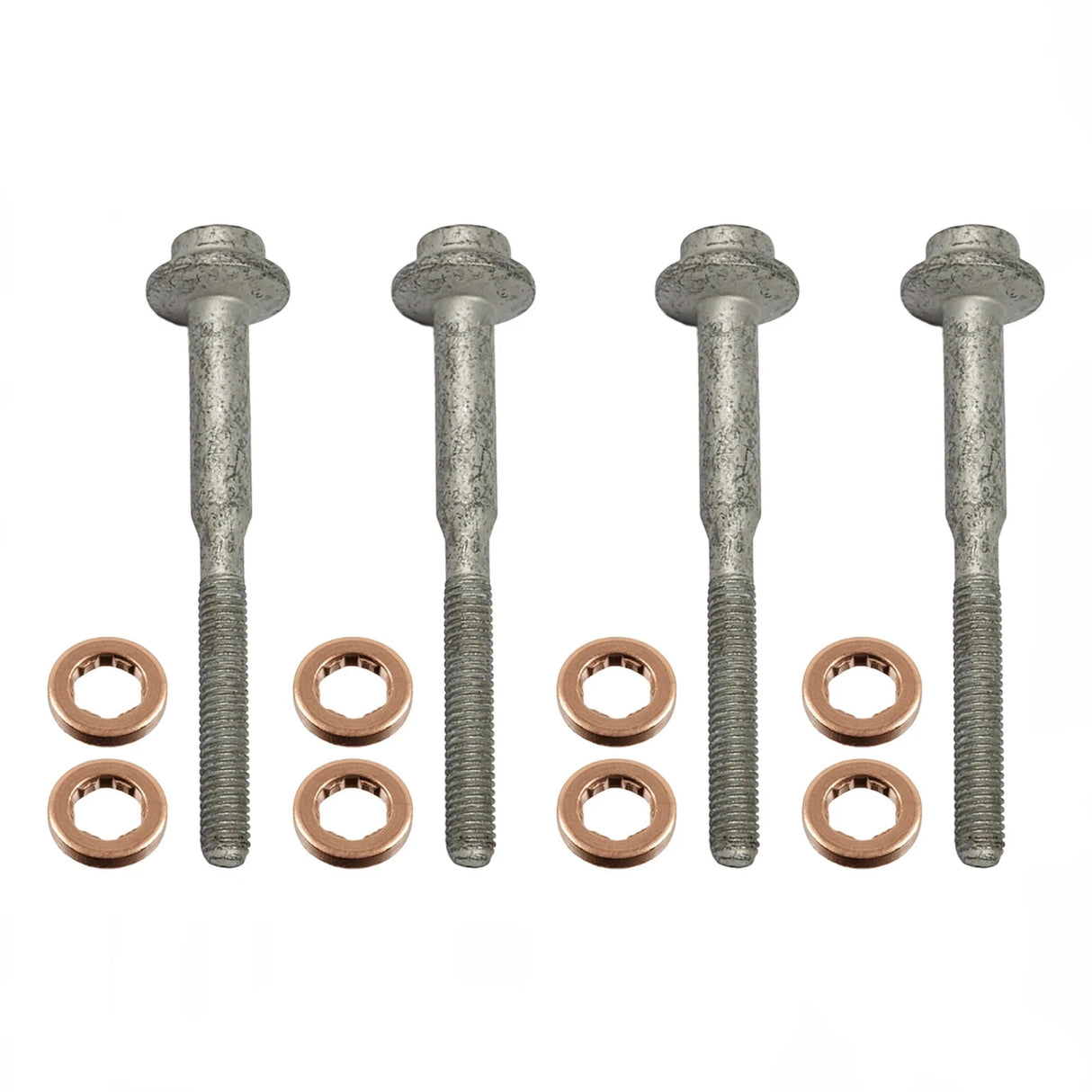 4x Dehnschrauben WHT003187 und 13×7.7×2.5 mm Kupferdichtring 1.6 TDI