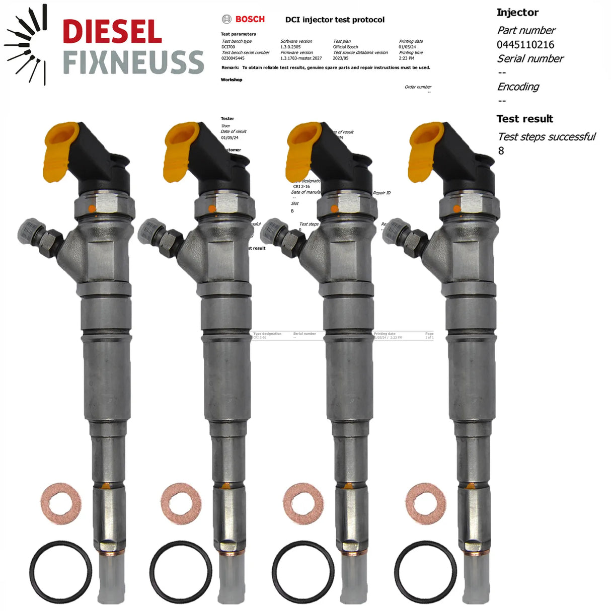 4x Einspritzdüse Bosch 0445110216 13537790093 für BMW 1er 3er 5er X3 X5