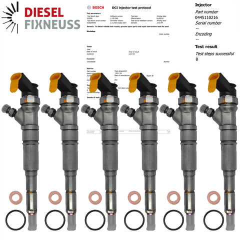 6x EINSPRITZDÜSE 0445110216 BMW 0445110161 0986435091 2,0d 3,0d EURO 4