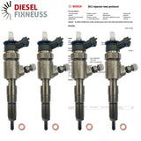 4x Bosch 0445110252, genuine Bosch injector for Citroën and Peugeot 1.4 HDi engines. Compatible with C2, C3, 206, 207 and Bipper models. High performance diesel injection solution.Professional solution for reliable engine performance!