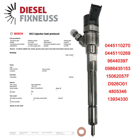 Einspritzdüse Chevrolet Opel 2,0 CDI Diesel Z20S1 Z20DMH 0445110270 96440397