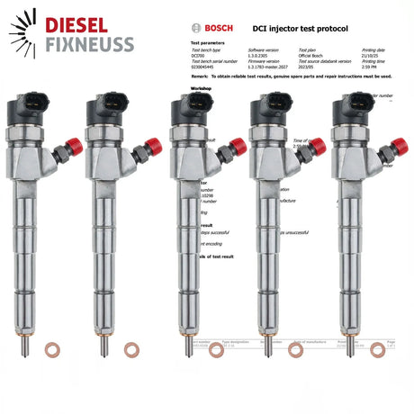 5x 0445110298 Einspritzdüse Injektor Volvo 2.4 D S80 XC60 XC70 0986435195