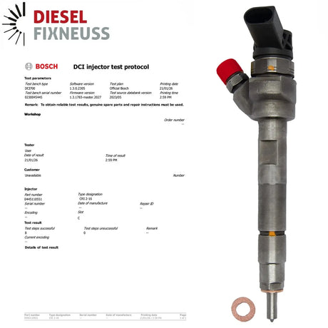Bosch Common-Rail Einspritzdüse / Injektor 0445110551 – VW Crafter