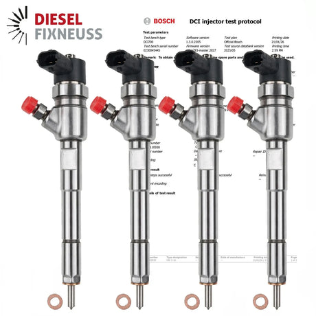 4x 0445110938 Einspritzdüse Injektor Fiat 1.3 D Multijet 0445110937 46337726