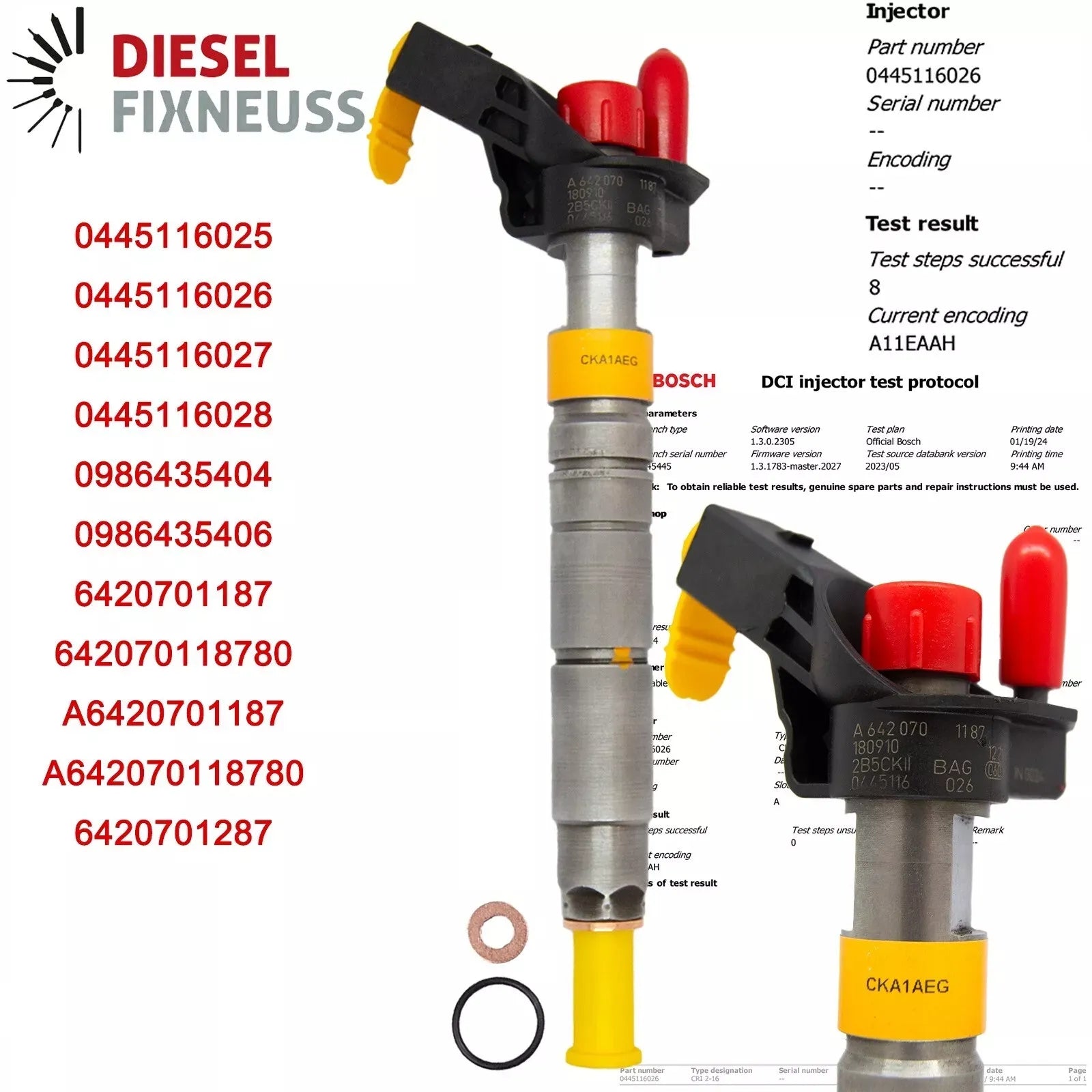 Injektor Einspritzdüse BMW E38 740d M67 180kW 245PS 2354000 0445110028