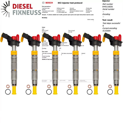 6x Injektor Einspritzdüse BMW E38 740d M67 180kW 245PS 2354000 0445110028