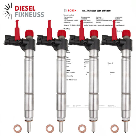 4x 0445116043 Einspritzdüse Jaguar XF I Land Rover Freelander 2 DW12BTED4 L359 2.2