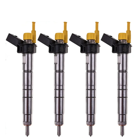 4x Remanufactured injector 0445117008 for Chevrolet with test report. Compatible with part numbers F00E200273, 19210900, 12620535, 0986435409.