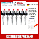 BMW Fuel Injector - VDO/Siemens 13537585261-06 / 13537589048. High-quality fuel injectors for BMW gasoline engines. Compatible with N43, N53, and N52 engine series. Includes copper sealing rings and test report.