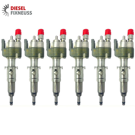 6x Fuel Injector BMW 1/3/5 Series | Part No: 13537589048-01/13537565138 Benzin | Compatible with N45/N43/N53 Engines | Includes Copper Ring, O-Ring, Test Report | 1-Year Unlimited Mileage Warranty