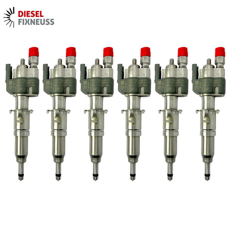 6x Fuel Injector BMW 1/3/5 Series | Part No: 13537589048-02/13537565138 Benzin | Compatible with N45/N43/N53 Engines | Includes Copper Ring, O-Ring, Test Report | 1-Year Unlimited Mileage Warranty