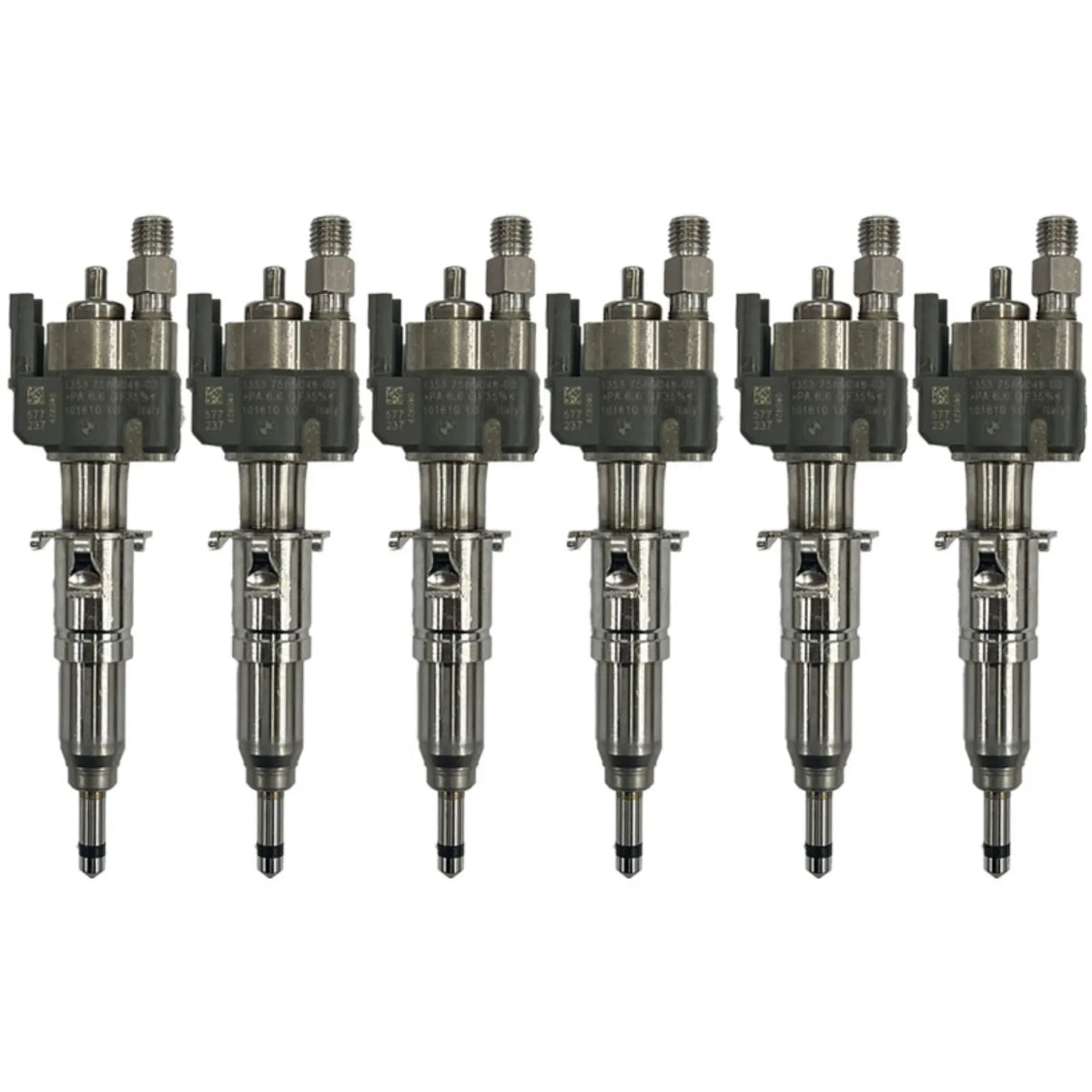 6x Fuel Injector BMW 1/3/5 Series | Part No: 13537589048-03/13537565138 Benzin | Compatible with N45/N43/N53 Engines | Includes Copper Ring, O-Ring, Test Report | 1-Year Unlimited Mileage Warranty
