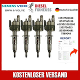 4x Fuel Injector BMW 1/3/5 Series | Part No: 13537589048-04/13537565138 Benzin | Compatible with N45/N43/N53 Engines | Includes Copper Ring, O-Ring, Test Report