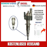 Fuel Injector BMW 1/3/5 Series | Part No: 13537589048-05/13537565138 Benzin | Compatible with N45/N43/N53 Engines | Includes Copper Ring, O-Ring, Test Report