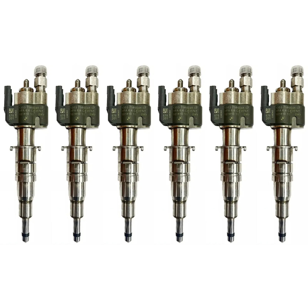 6x Fuel Injector BMW 1/3/5 Series | Part No: 13537589048-07/13537565138 Benzin | Compatible with N45/N43/N53 Engines | Includes Copper Ring, O-Ring, Test Report | 1-Year Unlimited Mileage Warranty