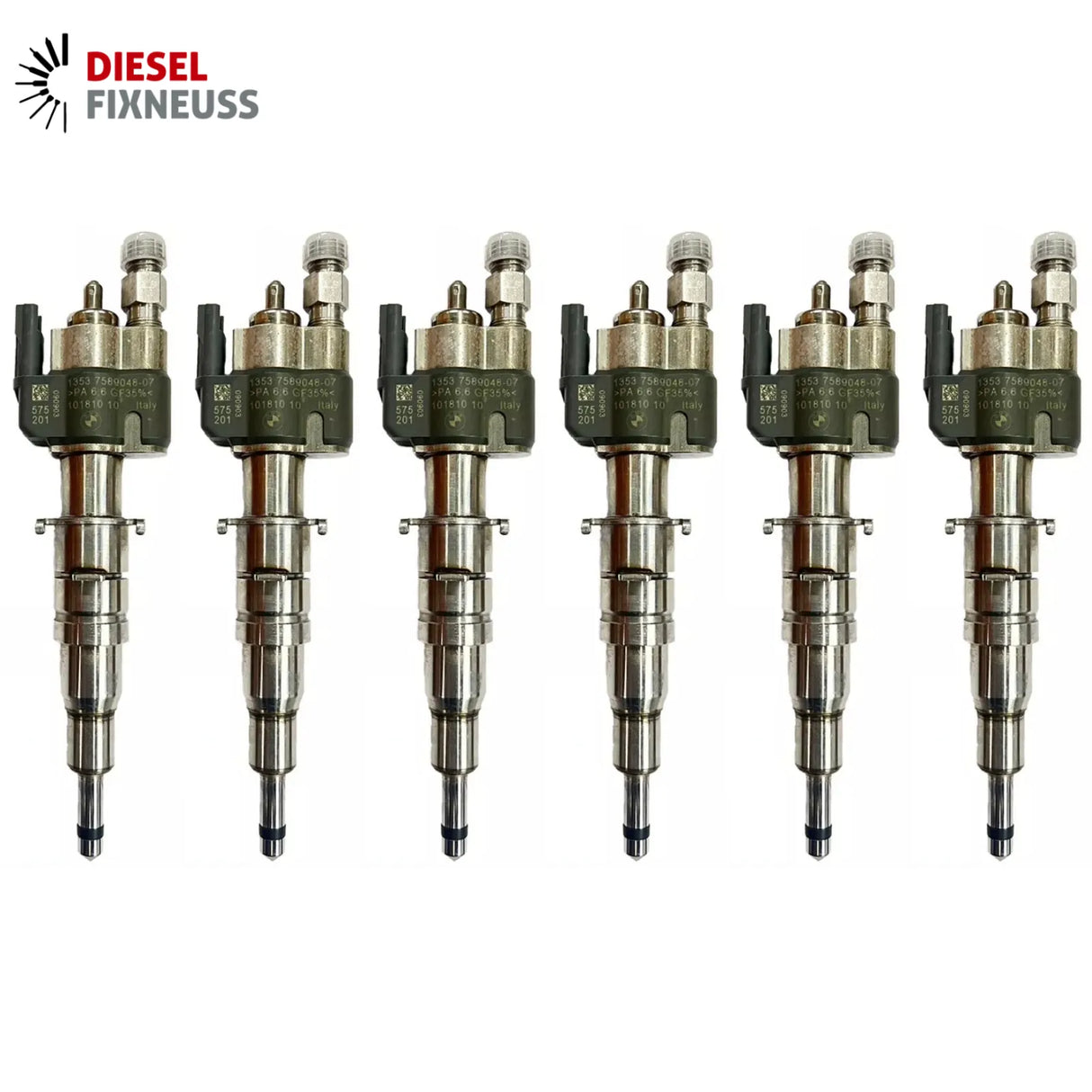 6x Fuel Injector BMW 1/3/5 Series | Part No: 13537589048-07/13537565138 Benzin | Compatible with N45/N43/N53 Engines | Includes Copper Ring, O-Ring, Test Report | 1-Year Unlimited Mileage Warranty