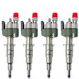 4x Fuel Injector BMW 1/3/5 Series | Part No: 13537589048-08/13537565138 Benzin | Compatible with N45/N43/N53 Engines | Includes Copper Ring, O-Ring, Test Report | 1-Year Unlimited Mileage Warranty