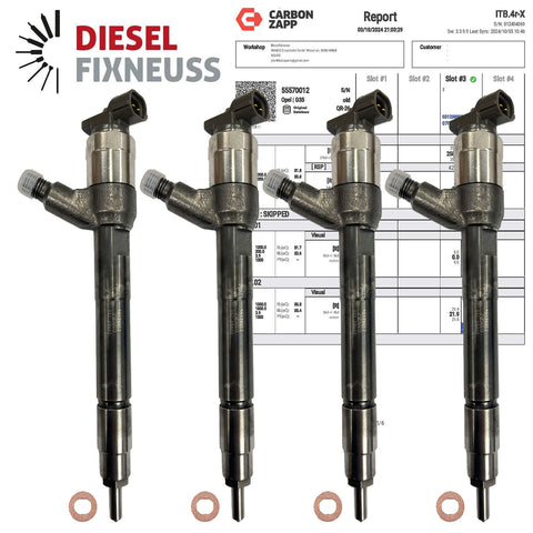 4x Denso Injektor Einspritzdüse Opel Vauxhall 1.6 CDTi EURO 6 295050-0770 55570012