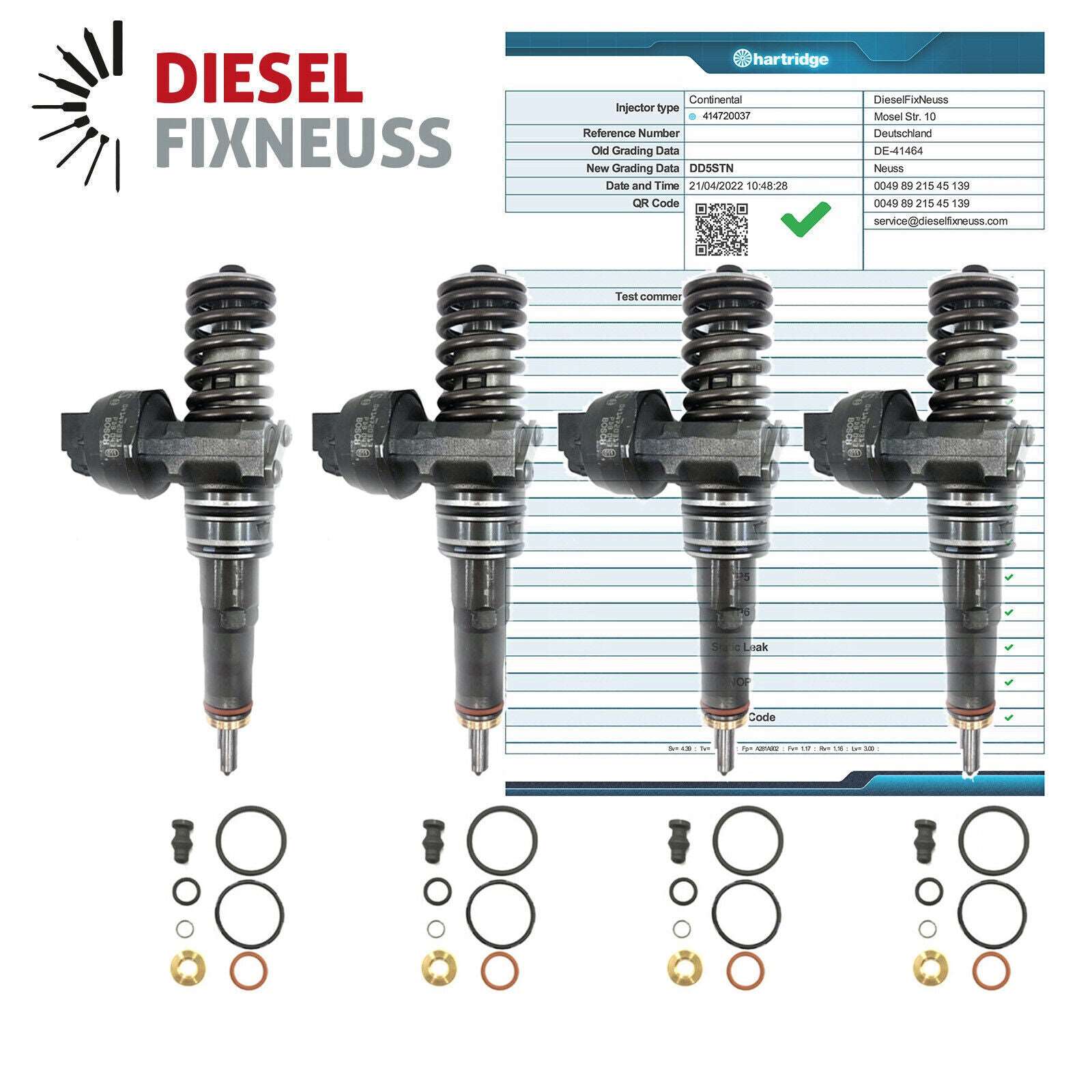 4 x BOSCH 038130073AJ / 0986441556 / 0414720037 PUMPE-DÜSE-EINHEIT