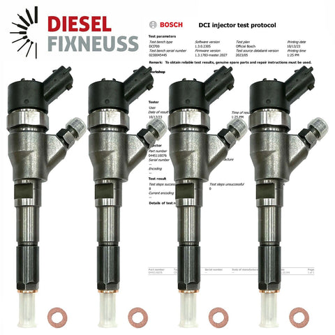 4x Injecteur Bosch 0445110076 9641742880 Citroen Peugeot 2.0 HDI