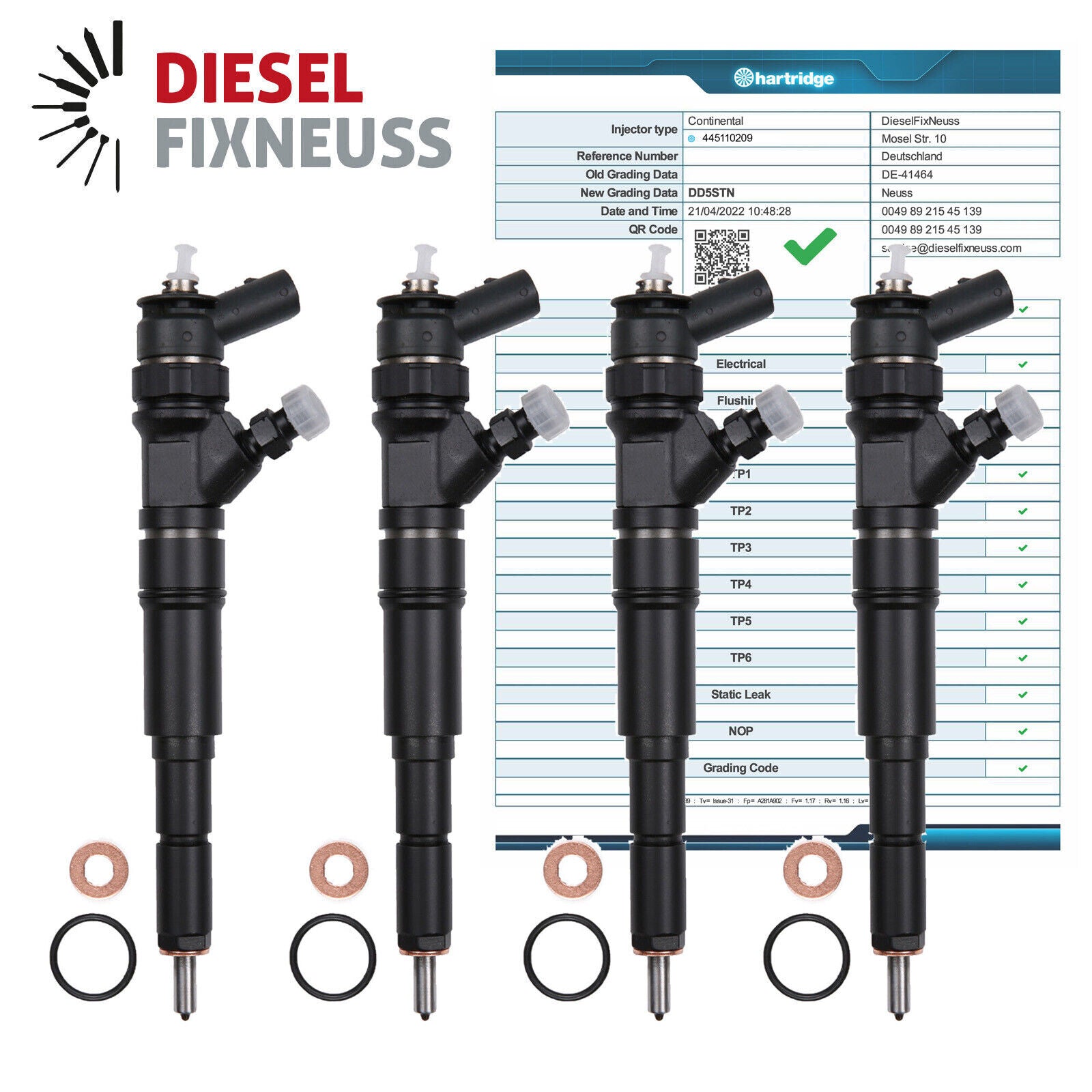 4x BMW 1er 3er 5er Diesel Einspritzdüse Injektor 7794435 Bosch 0445110209