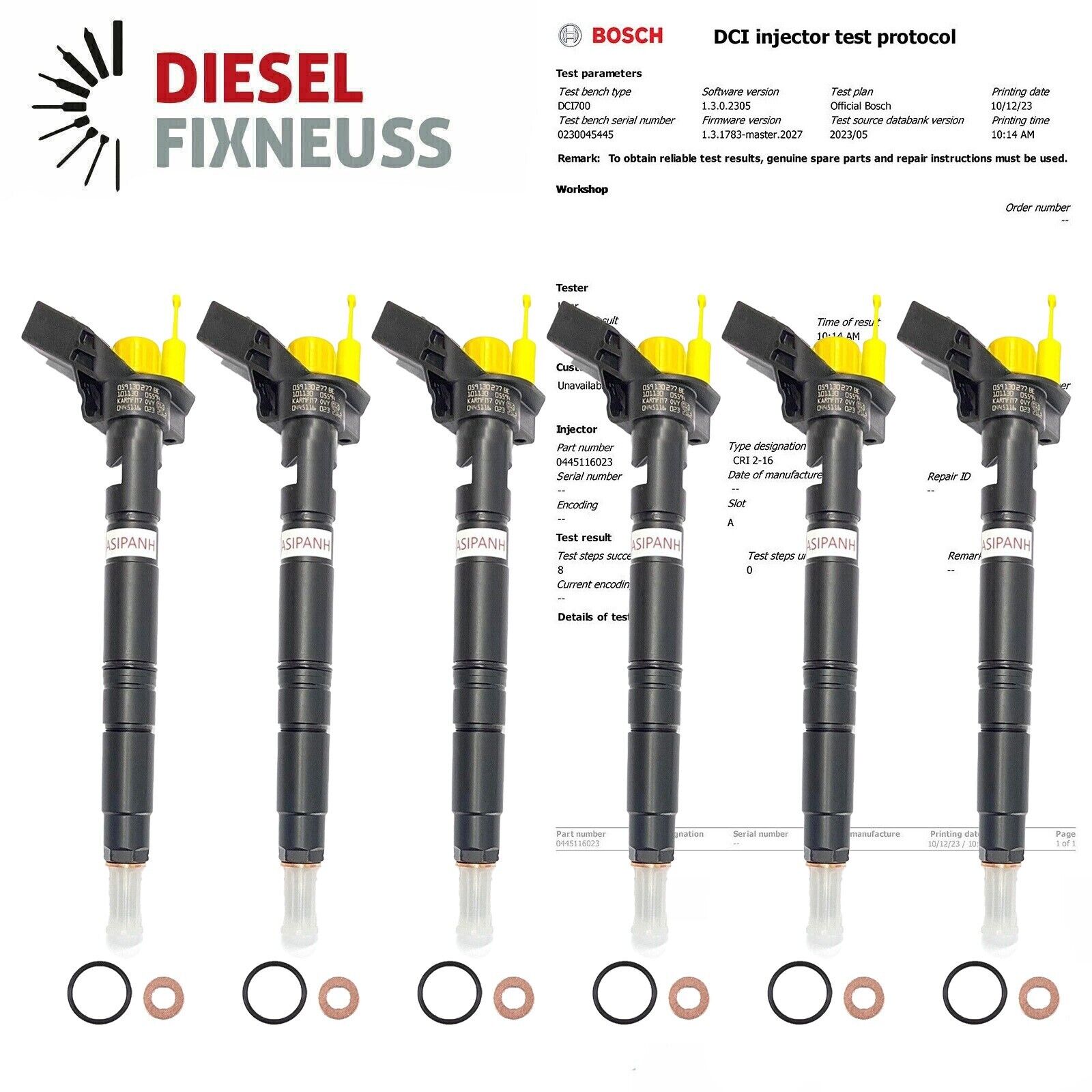 6 x Einspritzdüse Injektor Audi A4 A5 A6 Q5 2,7 3,0 TDI 059130277BE 059130277AR