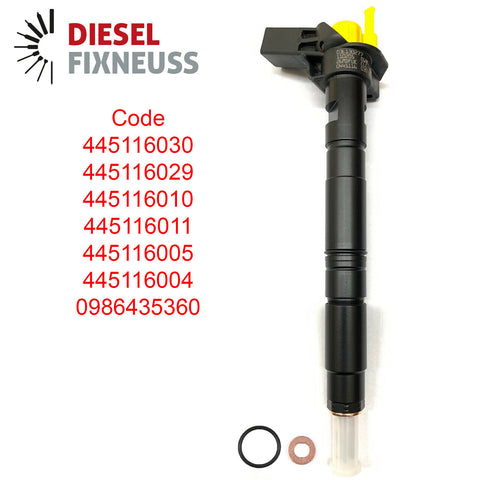 4x Injektor Einspritzdüse 03L130277 0445116030 0986435360 VW 2,0 TDI 03L130855X