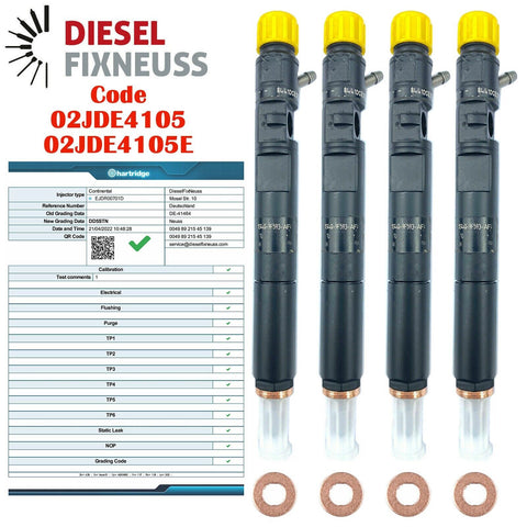 4x FORD MONDEO MK3 2.2 TDCI DELPHI DIESEL INJECTOR EJDR00701D 150PS 701D 