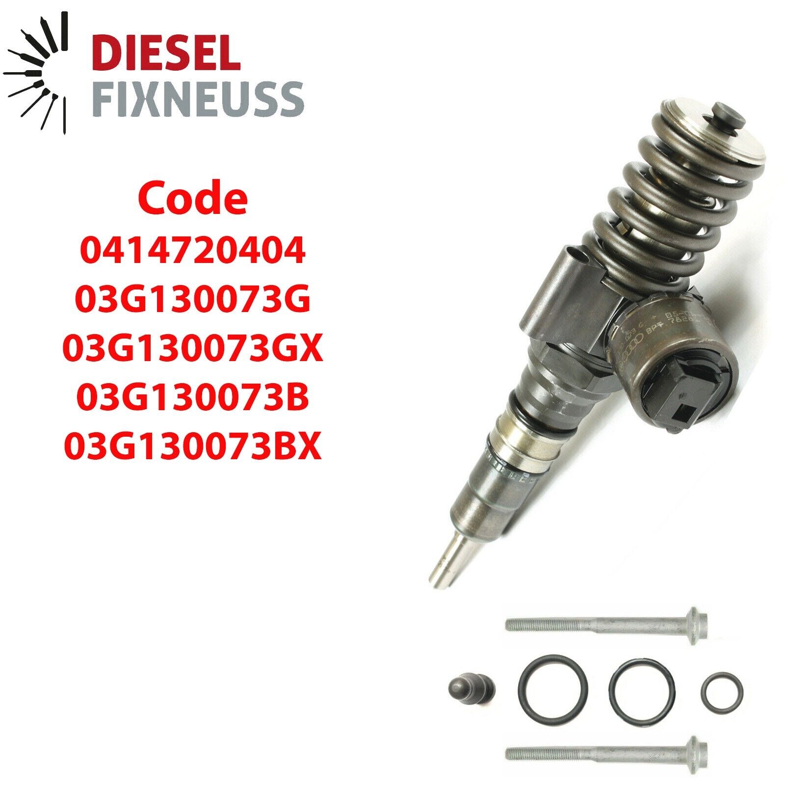 Diesel INJECTEUR 0414720404 VW Seat Audi Skoda 2,0 TDI BKD 03G130073G GX