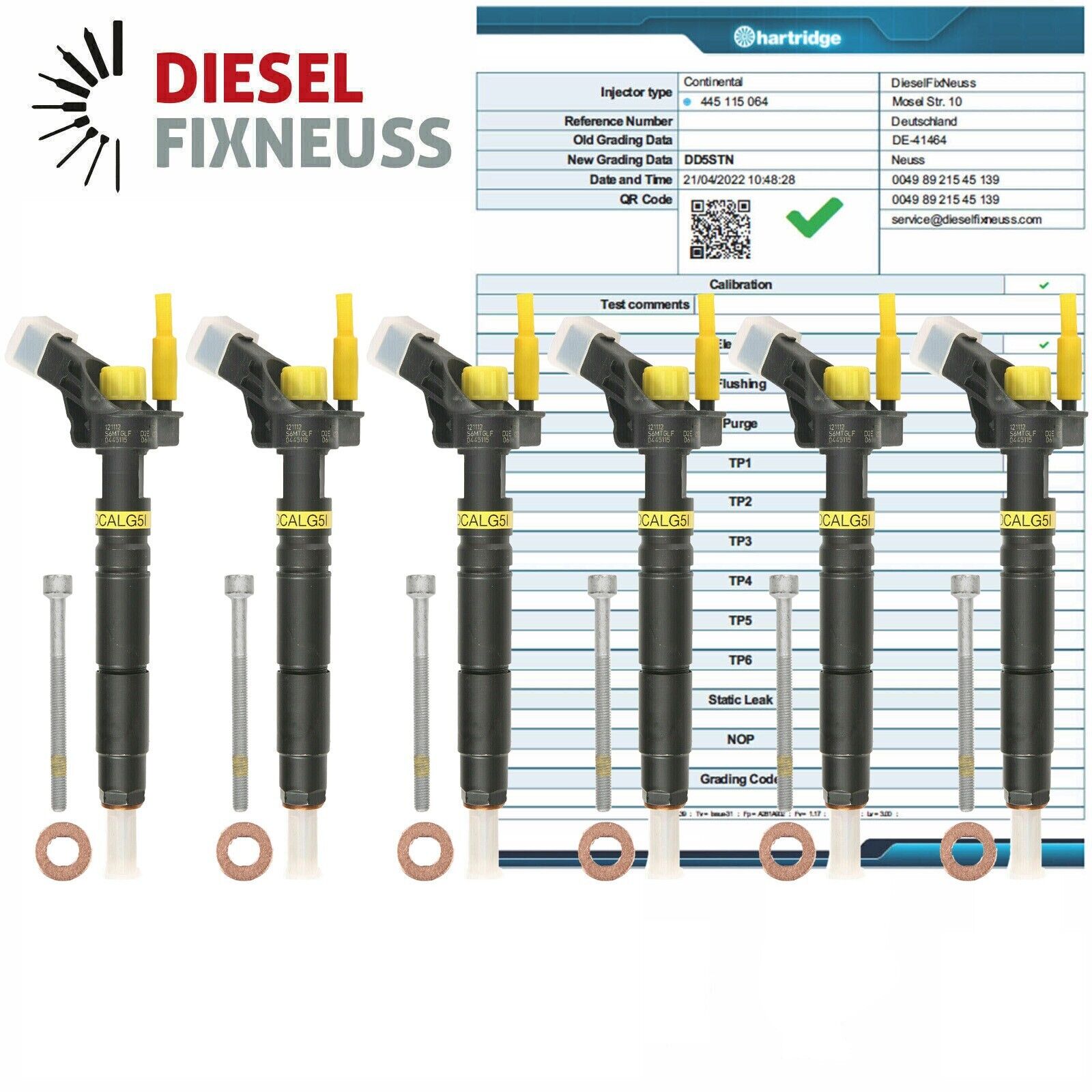 Injektor Einspritzdüse 6x Mercedes 0445115027 0445115064 A6420701387 0986435355