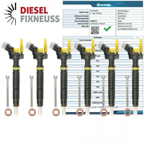 Injektor Einspritzdüse 6x Mercedes 0445115027 0445115064 A6420701387 0986435355