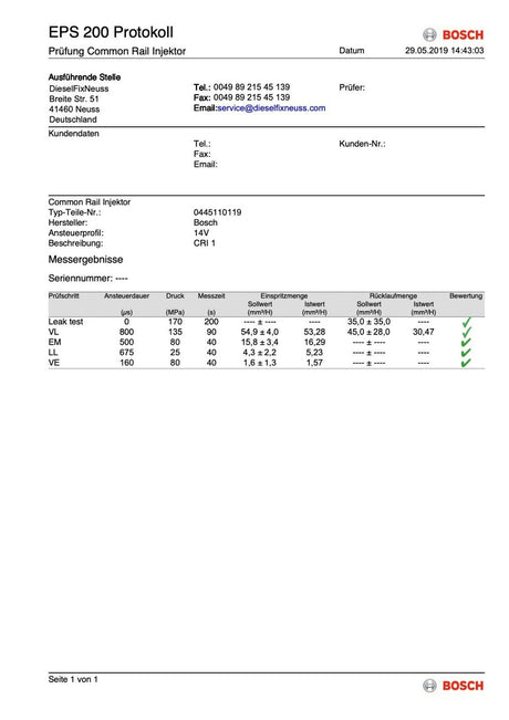 4x Einspritzdüse Injektor Bosch 0445110119 ALFA ROMEO FIAT LANCIA 1.9 JTD