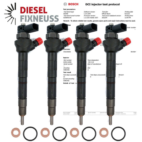 4x Einspritzdüse Injektor Bosch 0445110485 Dacia Logan Renault Clio IV 1.5 dCi