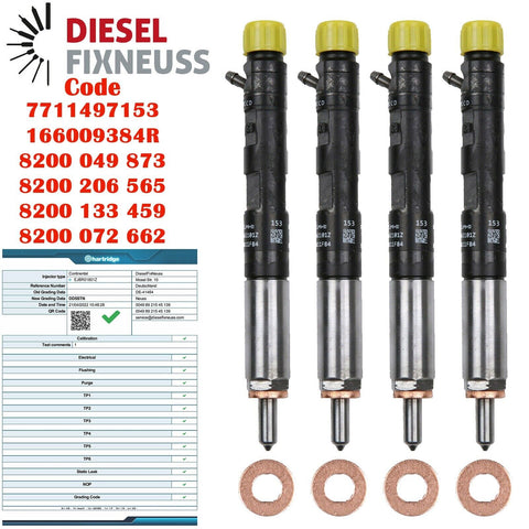 4x Injecteur Renault Kangoo 1,5 DCI EJBR01801A EJBR01801Z Delphi EJBR04001D