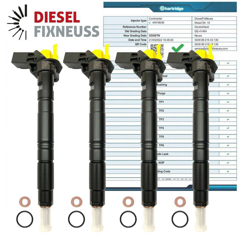 4x Einspritzdüsen VW Piezo 2,0 TDi 0445116030 0986435360 03L130277