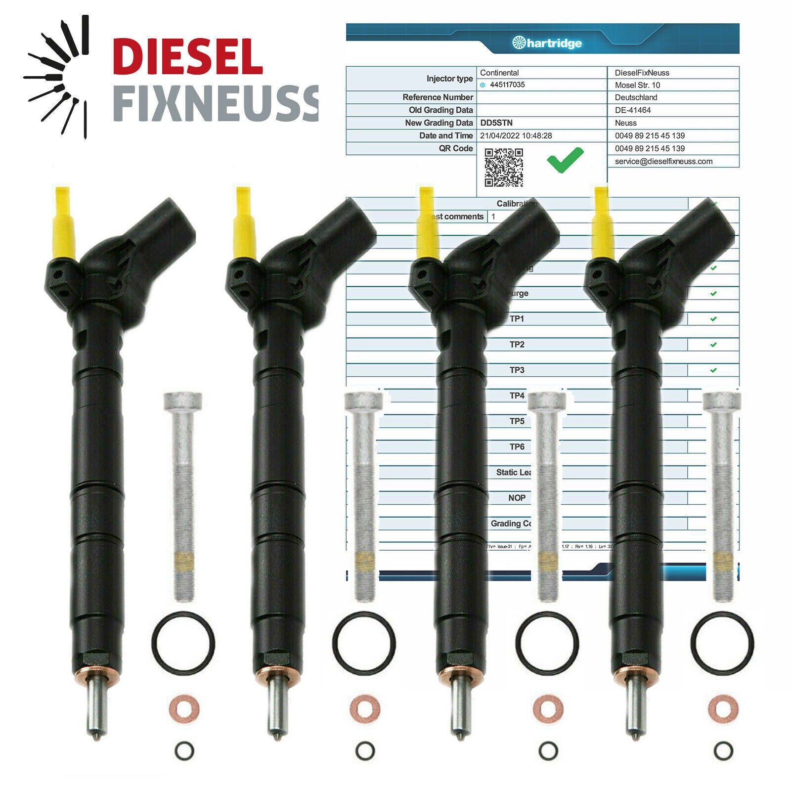 4x Bosch Einspritzdüse Injektor MB 0445117035 0445117034 0986435428 65107002987