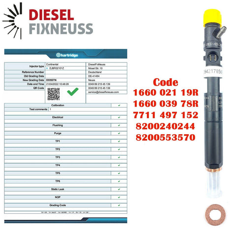 4x Injecteur Renault Kangoo Clio 1,5 DCI EJBR01701Z EJBR02101Z Delphi