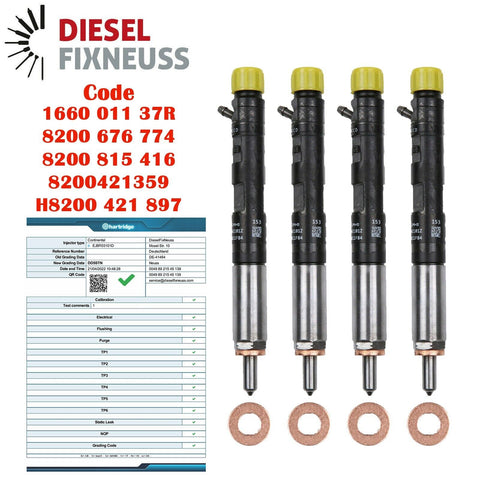 4x Einspritzdüse Injektor RENAULT NISSAN DACIA 1,5 dci EJBR03101D EJBR02701Z