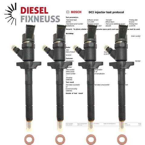 4 x EINSPRITZDÜSE 0445110259 CITROEN C3 C4 C5 1.6 HDi FORD FOCUS II 1.6 TDCi