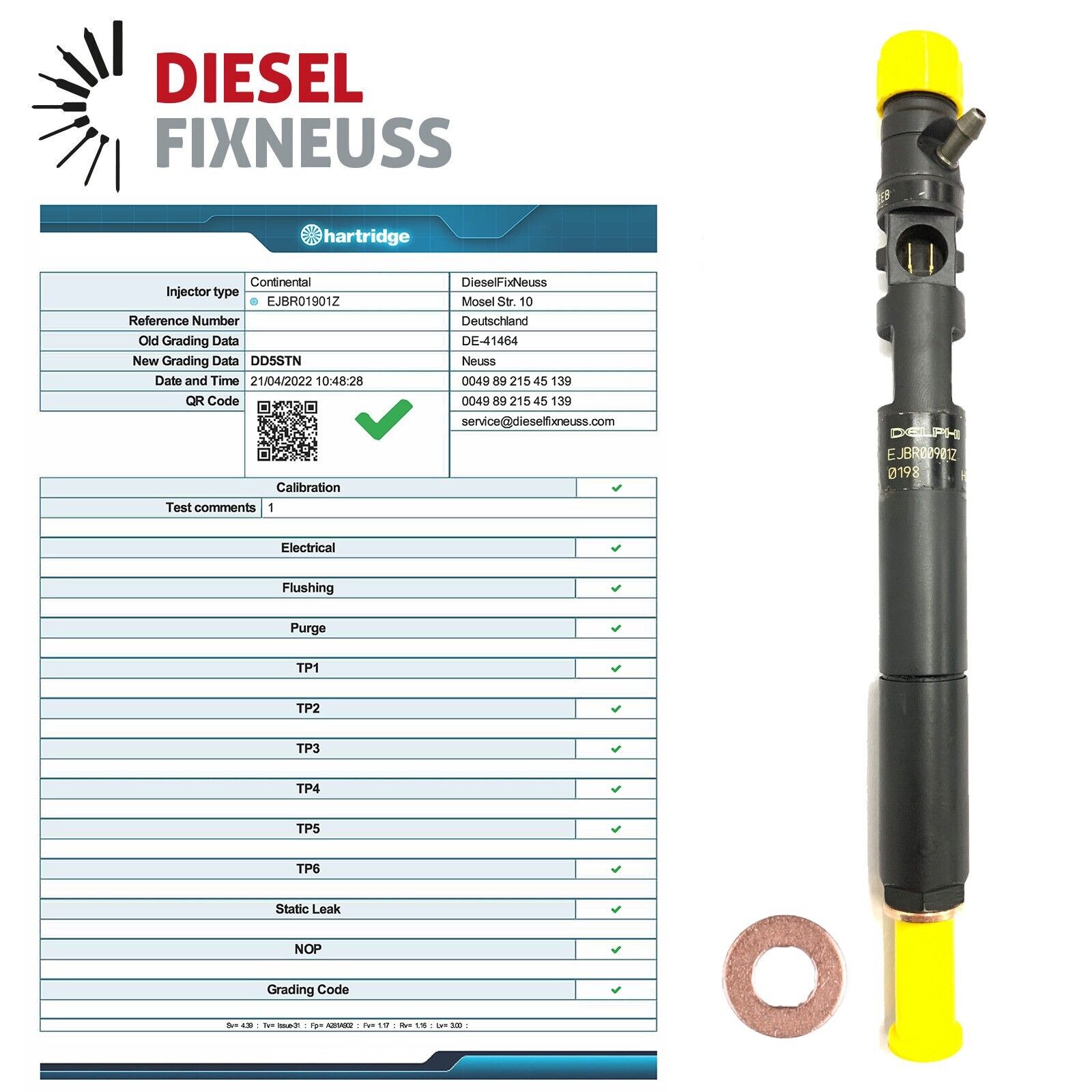 HYUNDAI TERRACAN KIA 2.9 CRDi FUEL INJECTOR EJBR01901Z EJBR03601D EJBR02801D