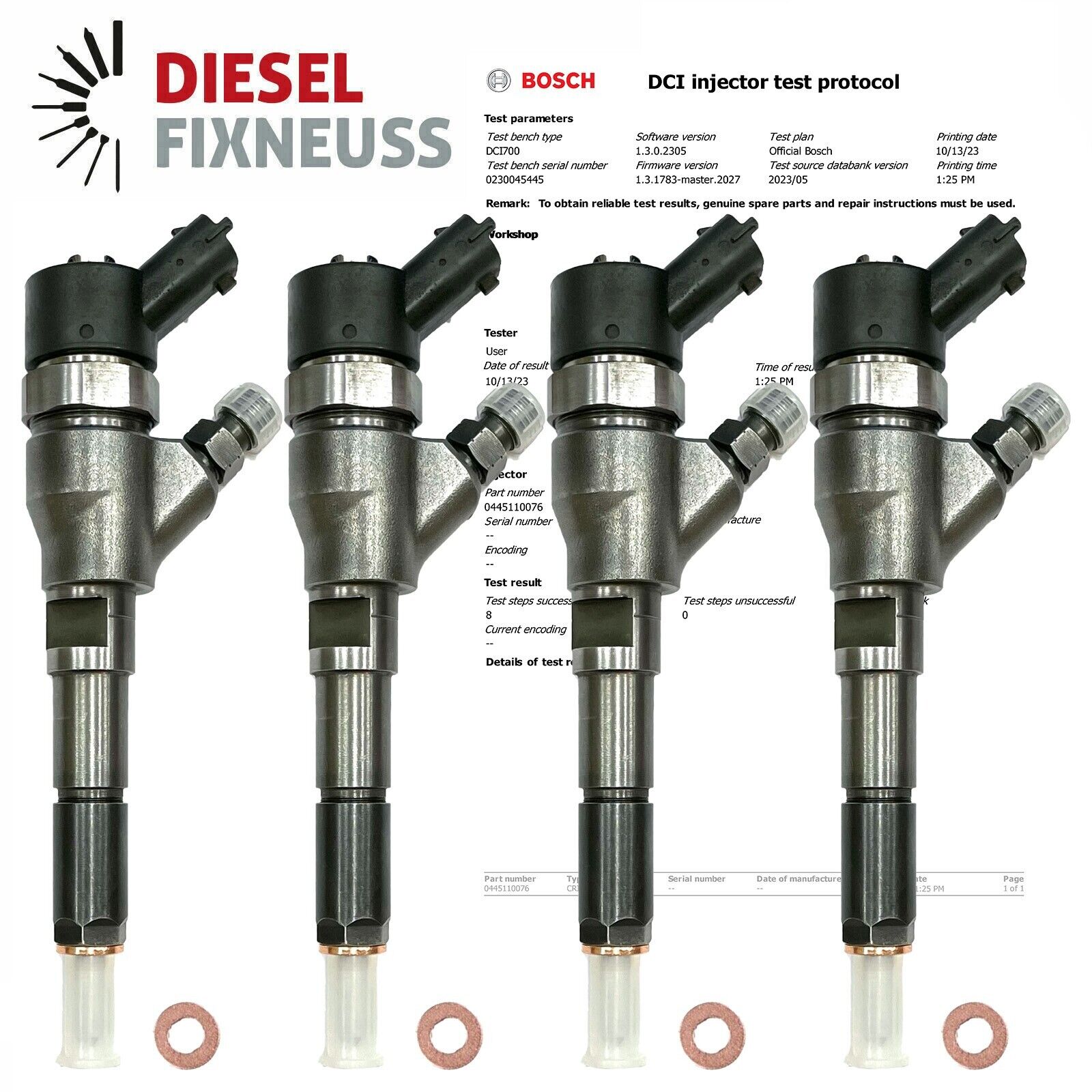 4x EINSPRITZDÜSE Bosch Citroen Fiat Peugeot 2.0 2.2 Hdi JTD 0445110076 96400887