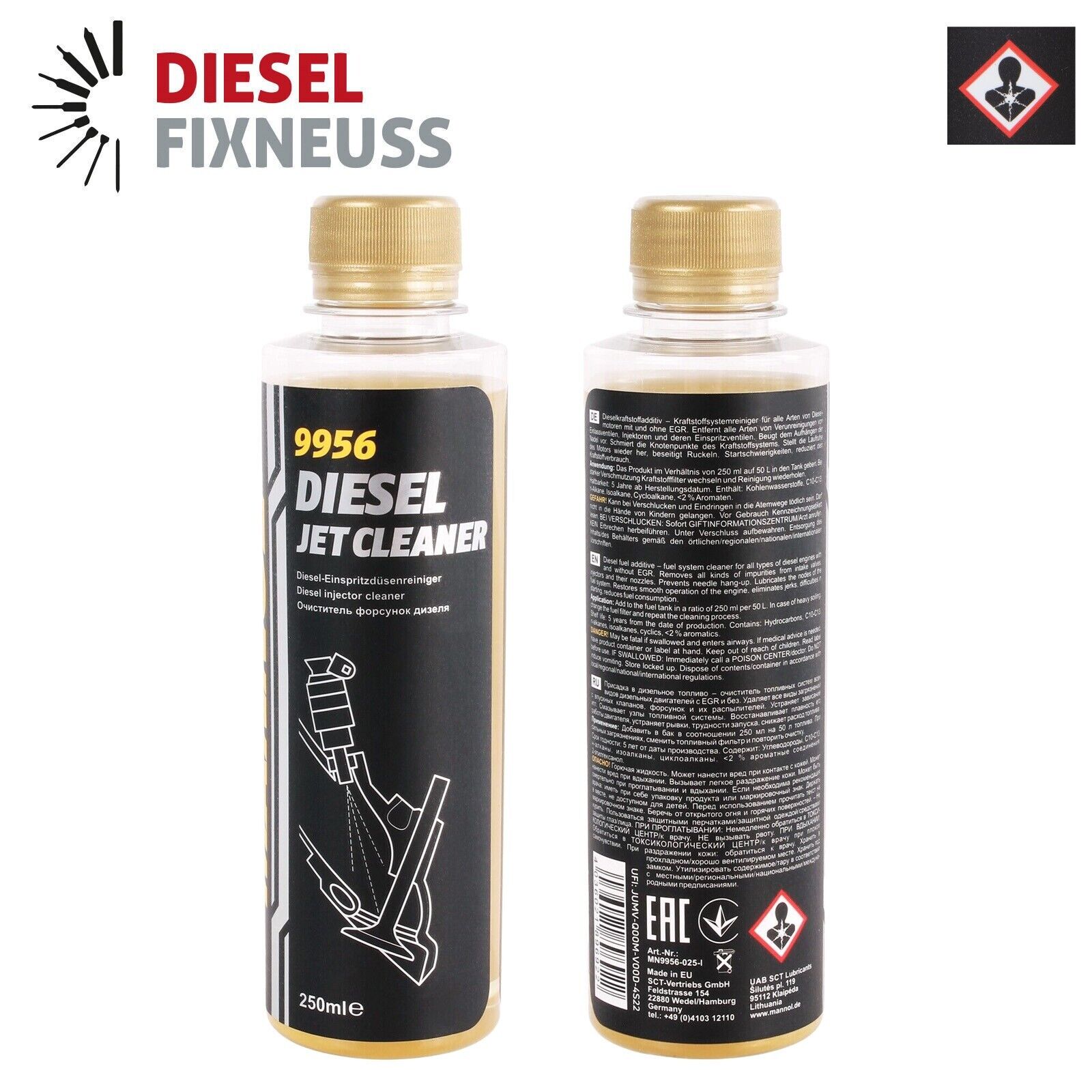 4x 250ml MANNOL DIESEL JET CLEANER EINSPRITZDÜSEN REINIGER INJEKTOR ADDITIV