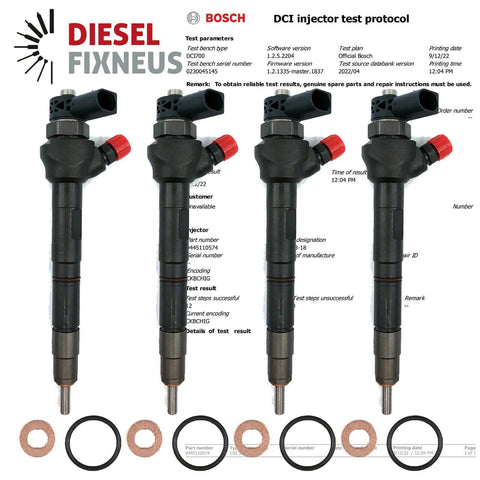 (4x)Injektor Einspritzdüse BOSCH 0445110573 0445110574 A6510703187 VITO W447 CDI