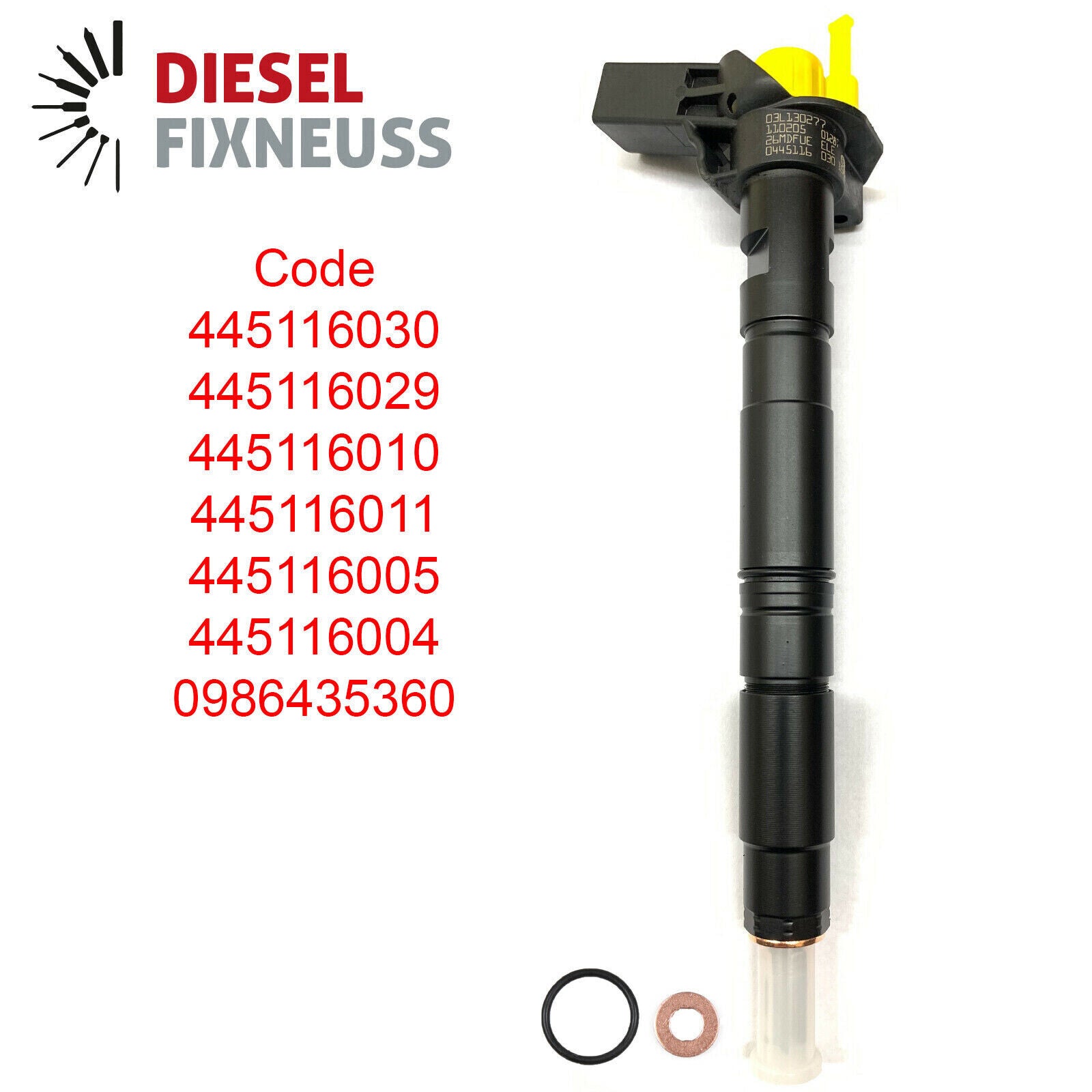 4x Einspritzdüse Injektor 03L130855X AUDI VW TIGUAN 2,0 TDI 0445116030 03L130277