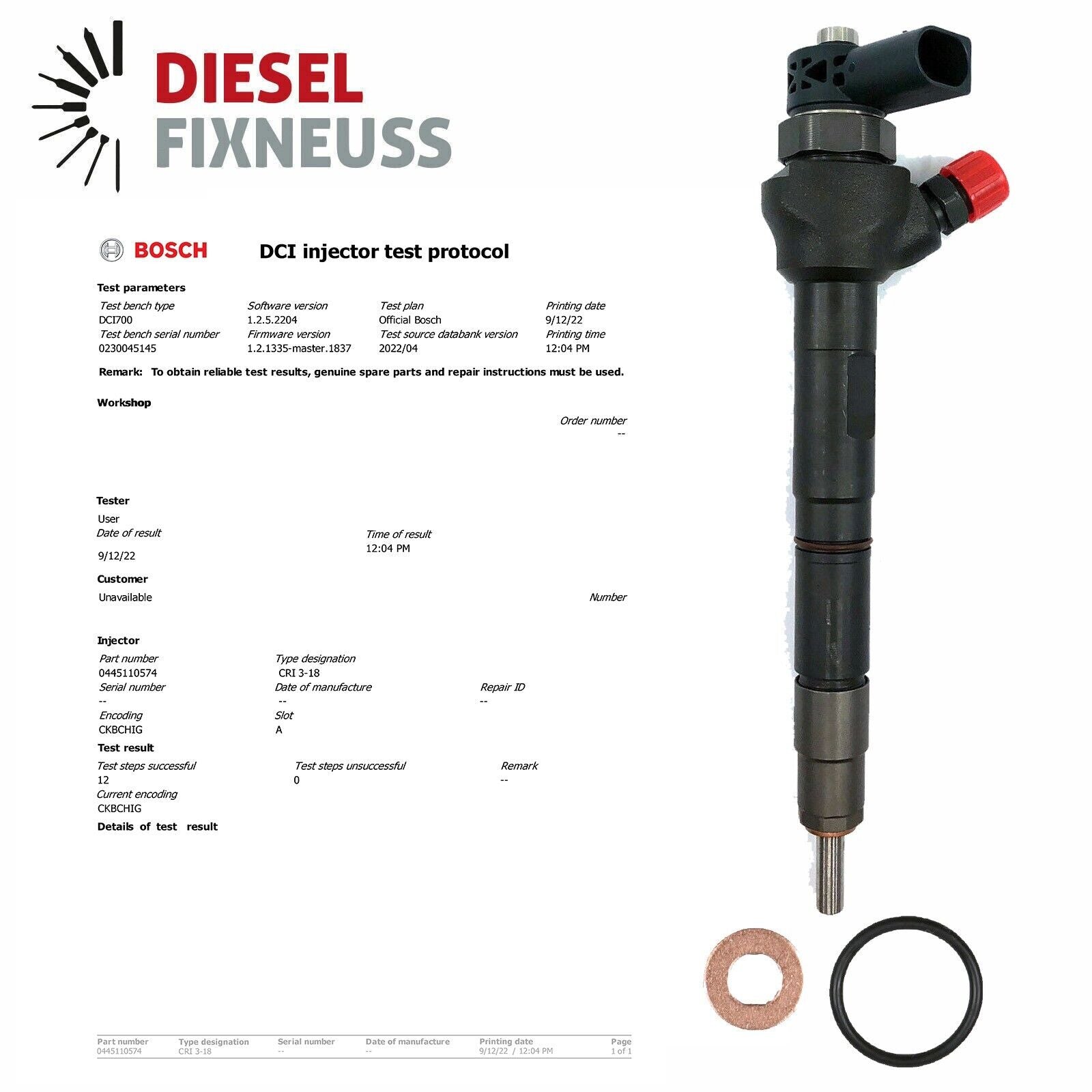 Einspritzdüse V-Klasse Vito V200 V220 V250 CDI 114 116 119 CDI W447 0445110574