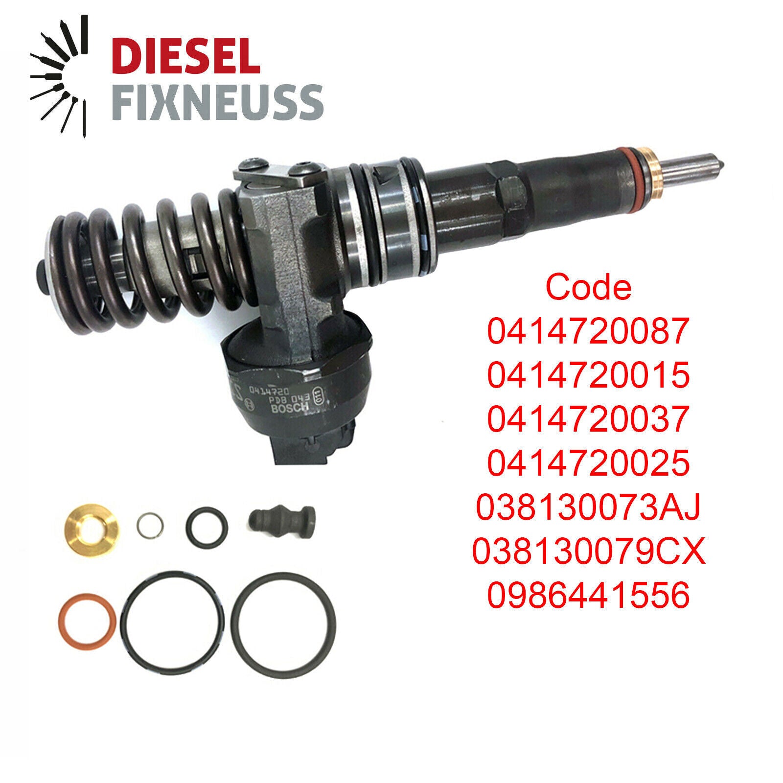 4x Einspritzdüse Pumpe Düse Einheit VW AUDI 1,9 TDI 0414720037 0986441559