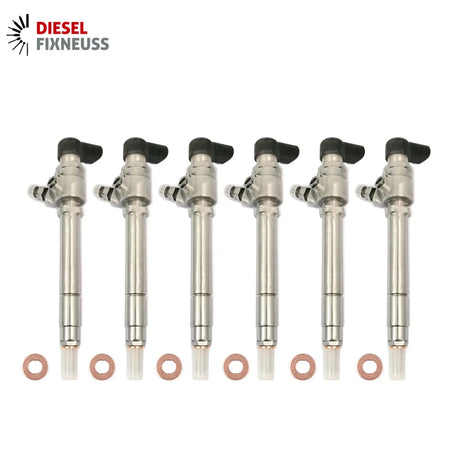 6x Siemens/Vdo Injectors (7H2Q-9K546-CB) with Test Report for Land Rover Discovery III, IV, and Range Rover Sport (2004-2018). Compatible with 2.7 TDV6 Diesel Euro 4 engines, 2720cc, 140 KW, 190 HP. Part numbers: LR008837, LR006496, A2C59513553, X11-800-002-002Z.
