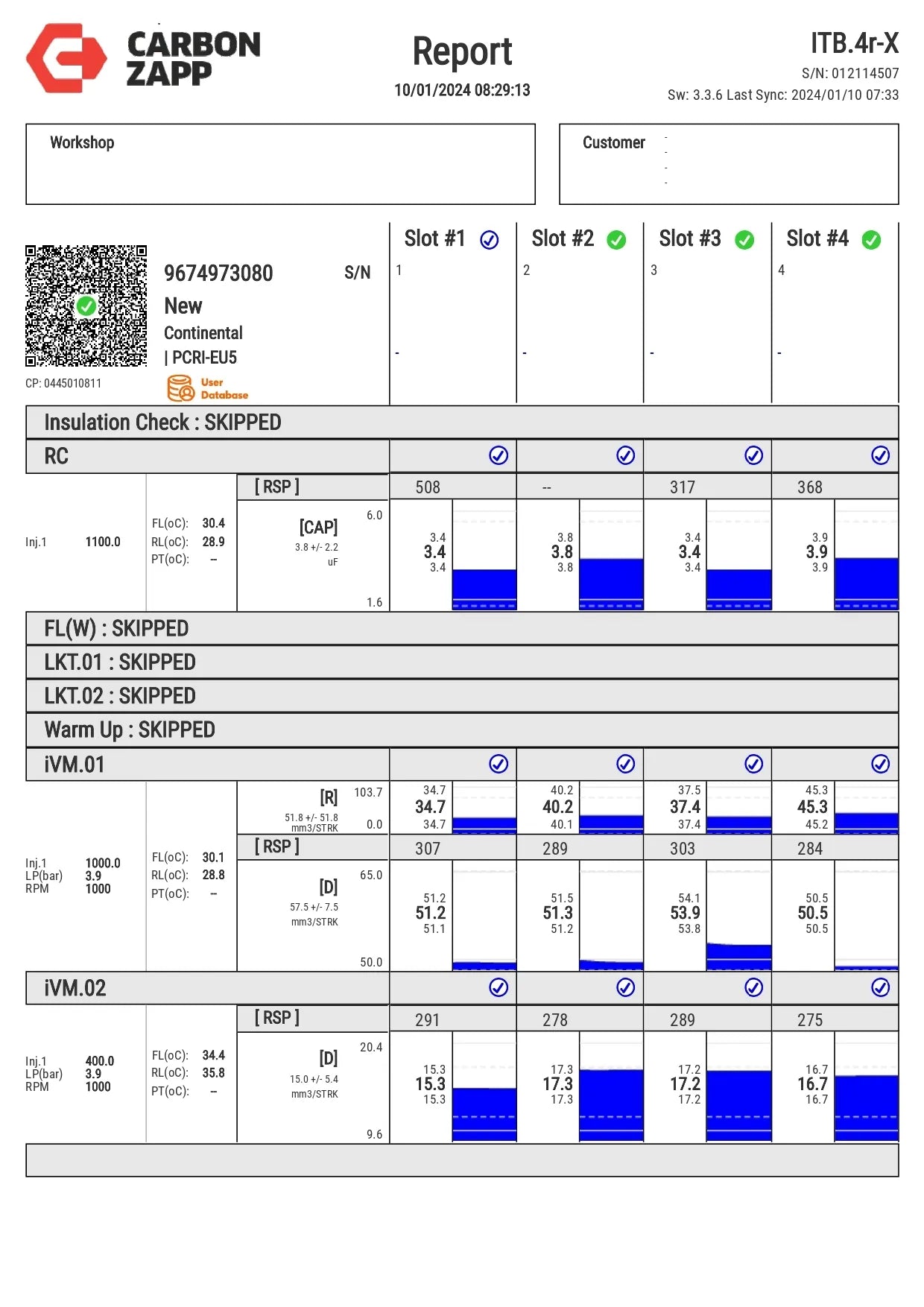 4x Einspritzdüse 9802448680 Ford Volvo Peugeot Mazda 9674973080