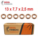 6x Kupfer Injektor Dichtring 13x7,7x2,5 mm – Injektor Dichtung